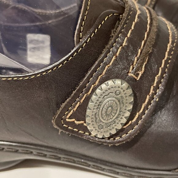 Spring Step Confetti Leather Slip On Shoes Loafer Women 9 / 39 Brown Monk Strap - Picture 3 of 12